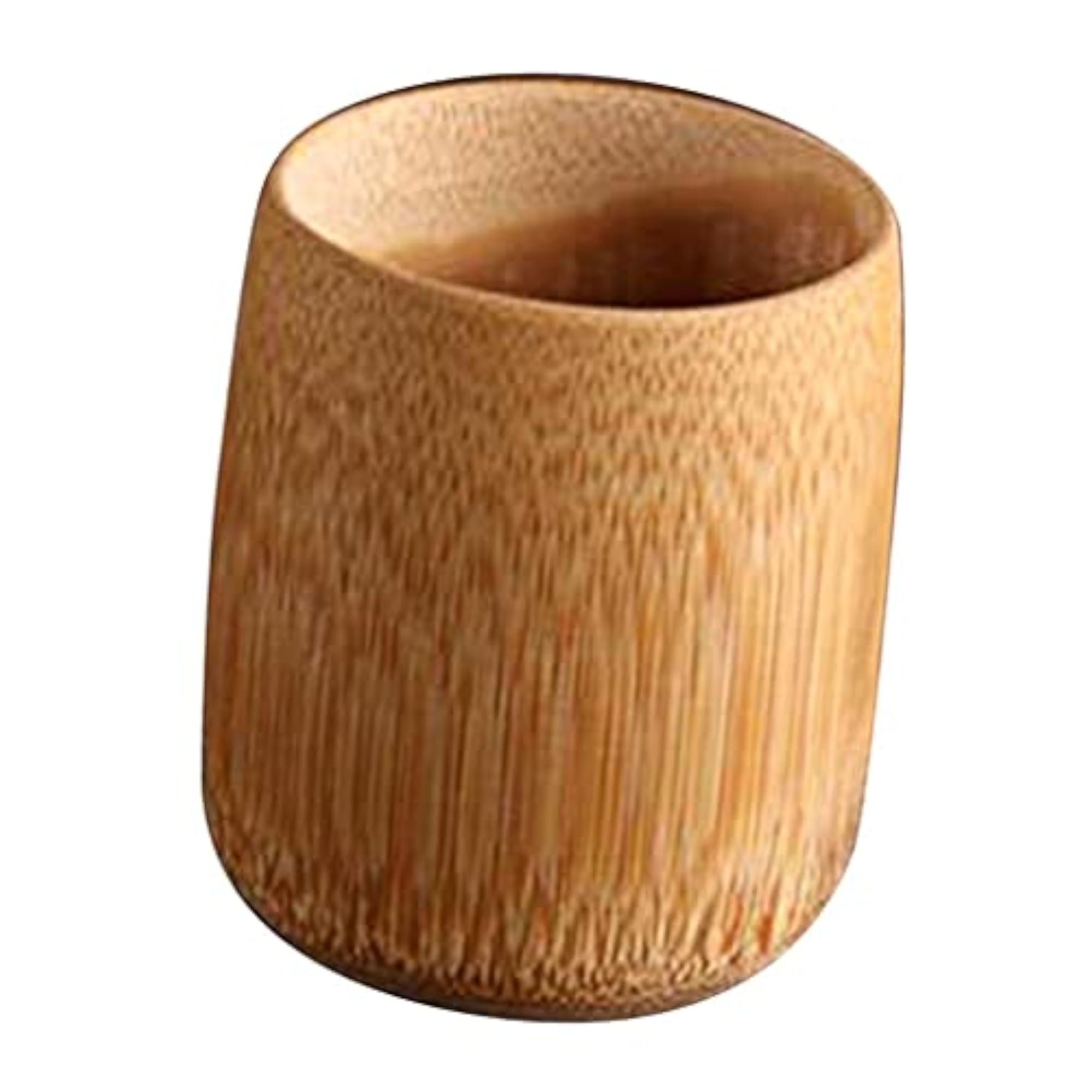 2x Natural Bamboo Drinking Cups Set for Cold Drinks