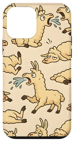 Funny Llama Expressions Cartoon Drama Animal Mood Art X}zP[X iPhone 12 mini p