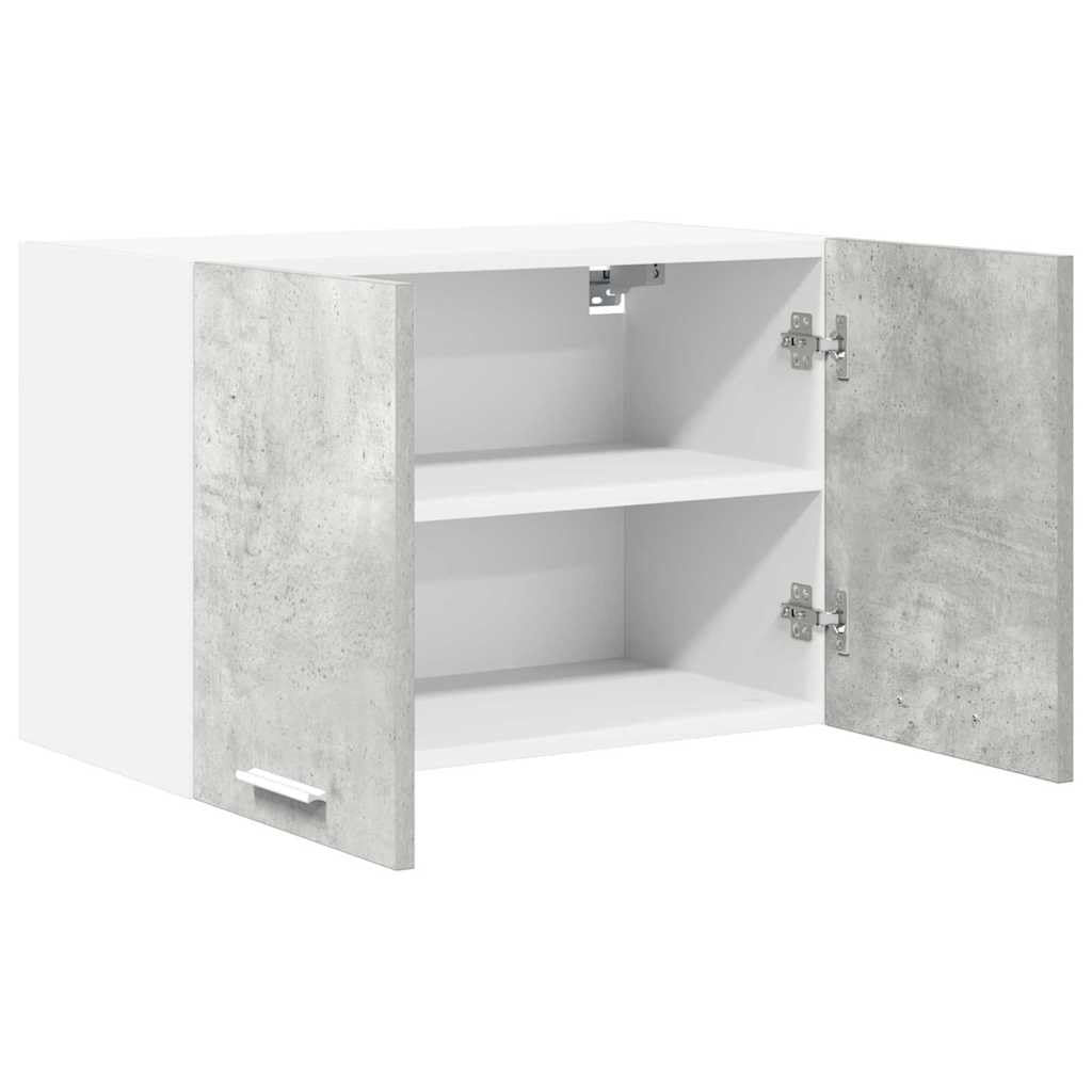 Generico Armadio pensile Riga Grigio Cemento e Bianco 60 x 31 x 40 cm,Armadietti e portaoggetti,Pensili da cucina-884168