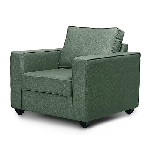 Image of Wakefit Sofa Set | 3 Year Warranty | Sofa 5 Seater, 5 Seater Sofa for Living Room, Wooden Sofa Set, Sofa Set 3+1+1 Seater - Napper(Omega : Green)