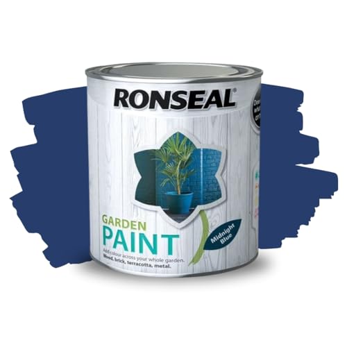 ARUUJ - Garden Paint, Fence Paints, Weather Resistant Outdoor Matt Paints, Water Based Paint For Sheds, Metal, Terracotta, Easy to Apply, Long-Lasting Colour & Protection (Midnight Blue, 250ML)