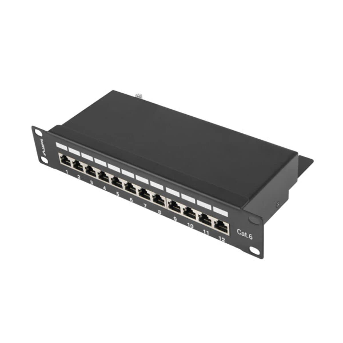 Lanberg Patch Panel 10", 12 Port 1U, Cat.6, Black