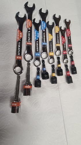 Wrench Label Set, Tool-ID, 13 Colors, Coded PER Size, 8-25 mm & 1/4-7/8 SAE