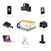 TUREWELL Mini Projector, Portable Outdoor Video Projector with 7500 Lumens, 1080P Full HD Office and Home Theater Movie Projector, Compatible with iOS/Android Phone/Laptop and USB/VGA /HDMI
