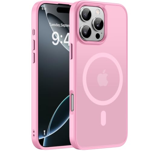 Image of Miracase Magnetic for iPhone 16 Pro Max Case, [Compatible with MagSafe] [Military-Grade Protection], Anti-Fingerprint, Slim Case for 16 Pro Max 6.9 inch- Light Pink