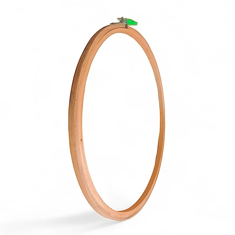 Image of ADW CRAFT'S 12 Inch Wooden Embroidery Hoop Frame - 3 Ply Ring for Hand Embroidery, DIY Craft, and Needlework - Pack of 1