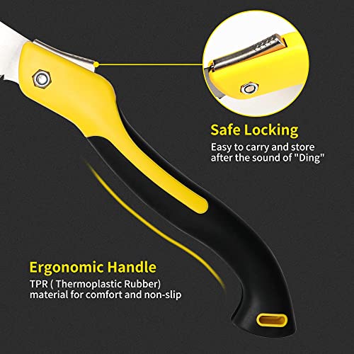image for B BOSI TOOLS Folding Saw 10-Inch SK5 Blade Heavy Duty Portable Foldabl