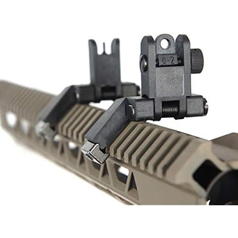 Ultralight Flip Up Sight 45 Degree Offset Rapid Transition Front and Backup Rear Sight Cover