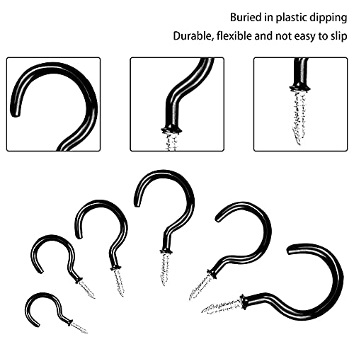 70 ganci per tazze in metallo, 6 misure con