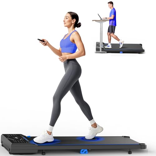 Treadmill Under Desk Walking Pad with Remote Control and LED Display Compact Exercise Machine for...