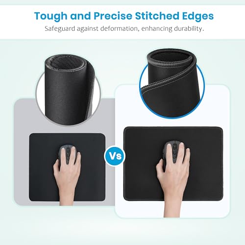 Image of Storite 50 Pack 260mm x 210mm x 3mm Speed Type Extended Gaming Non-Slip Rubber Base Mousepad Desk Mat Keyboard Pad for Laptop /Computer Office PC & Home - Black