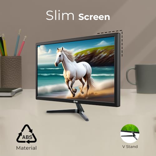 Image of EVM 19 Inch (48.26 Cm) Grand Series LED Monitor | HD+ 1440x900* | HDMI & VGA Ports | 5ms Response Time | Slim Design & Wall Mountable | Black | 1 Year Warranty (EVM-195-Grand-LED)