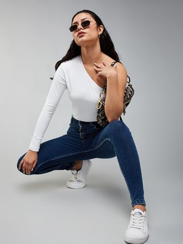 Image of Dolce Crudo Women's Skinny Fit High Rise Cropped Length Stretchable Denim Jeans