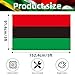 Pan-African Flag 3x5 FT Heavy Duty Outdoor, Sewn Stripes UNIA Black Liberation Flags Juneteenth | 210D Red Black Green Stripes | Brass Grommets and 4 Stitch Hemming | Afro American Flags for Outside
