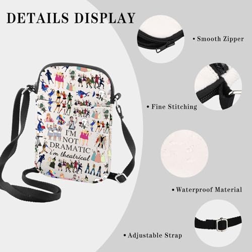 Theatre Bag Musical Gift I'm Not Dramatic I'm Theatrical Musical Theatre Gift Musical Crossbody Bag3