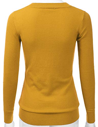 Image of EIMIN Women's Long Sleeve V-Neck Slim Fit Pullover Soft Knit Top Sweater (S-XL)