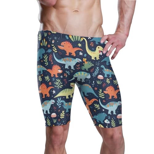 Cute Dinosaur Dino Animal Swim Jammers Swimsuit for Men XXL B0401317