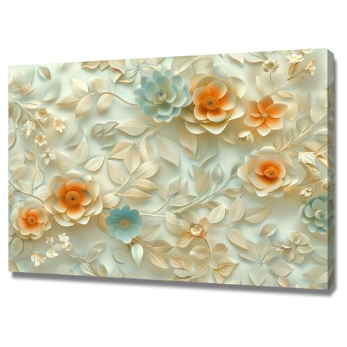 Tableau décoration murale salon GFDJKHT impression toile intissée fleur 3D 60x80