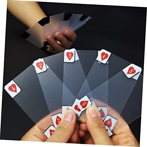 CLISPEED Transparente wasserdichte Spielkarten Aus Kunststoff Klare Pokerkarten Aus PVC Wetterfeste Plastikkarten Für Spiele – Bild 6