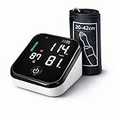 IEA Medical Blutdruckmessgerät Oberarm - Kratzfestes LED-Display, Präzise Messung, 2x99 Speicher, Arrhythmie-Warnung, Ampel-Farbskala, Manschette 22-42cm, USB-C