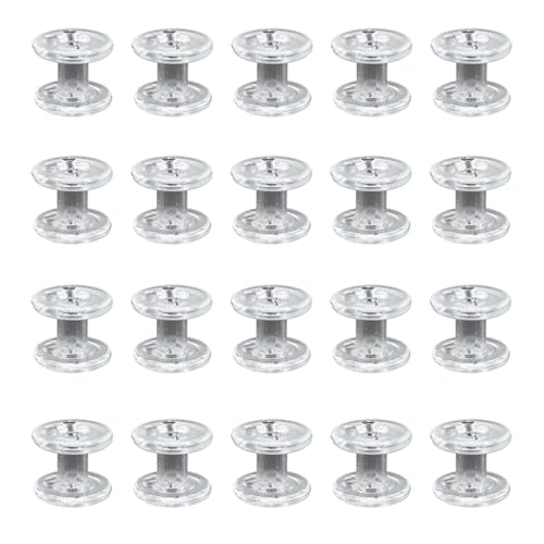 Caishun 20PCS 14mm Fixed Spool Tensioner Curtain Cord Winder Plastic Pulley Transparent Cord Retainer Spool for Sunblinds