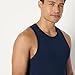 Amazon Essentials Men's Sleeveless Super Soft Modal Undershirt, Pack of 2, Medium Grey Heather/Navy, Large