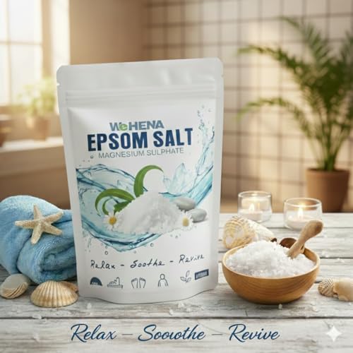 Image of Epsom Salt 900 gm | Pure Magnesium Sulfate for Bath, Muscle Relaxation, Foot Soak, Spa Therapy & Plant Care