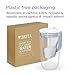 BRITA Glass Water Filter Jug Light Blue (2.5L) Starter Pack inc. 3X MAXTRA PRO All-in-1 Cartridge - Premium Glass jug with Easy-Filling Flip-Lid and Indicator - in Sustainable Smart Box Packaging