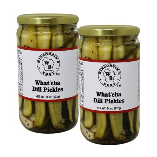 Wisconsin's Best - What'cha Eneldo Pickles 24oz (paquete de 2)