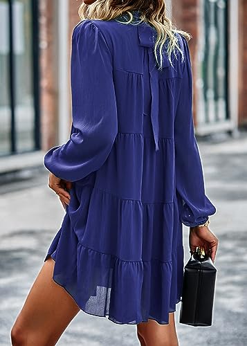 Image of KIRUNDO Women's 2026 Fall Long Sleeve Baby Doll Dresses