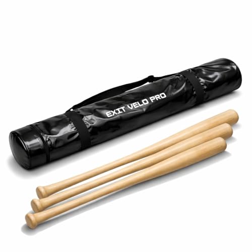 EXIT VELO PRO Baseball Bat Bag Baseball Softball 3 Bats Carrying Bag 28-34 Dust Proof Splash Proof Sleeve (Fits 3 Full-Size Bats) (3)