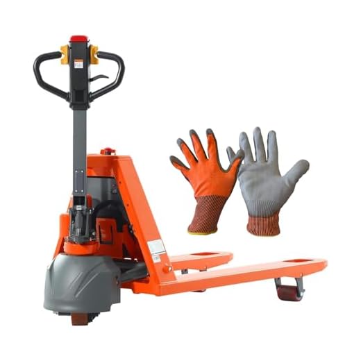 Tory Carrier Electric Pallet Jack Truck Full Electric Powered Lithium Battery Truck Motorized Lift Trucks 3,300lbs Capacity 48" x 27" Fork Size for Indoor Storage and Handling-Classic Orange EPJ3300