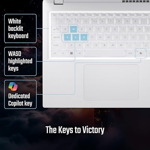 Image of acer Nitro Lite 16, 13th Gen, Intel Core i5-13420H Processor,NVIDIA GeForce RTX 3050-6 GB GDDR6, 16GB / 512 GB, 16.0 inch /40.64 cm, 165 Hz, Win 11 Home, White, 1.95 kg, NL16-71G, Backlit KB,Gaming Laptop