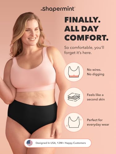 Image of SHAPERMINT Wireless Bras for Women No Underwire - Small to Plus Size Bralettes with Support and Natural Lift