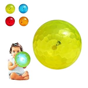 Wembley Plastic Light Ball For Kids Play Led Soft Bouncing Flashing Lightning Baby Ball Glow In The Dark Toys For Kids – 6″ Inch Pk Of 1, Handball