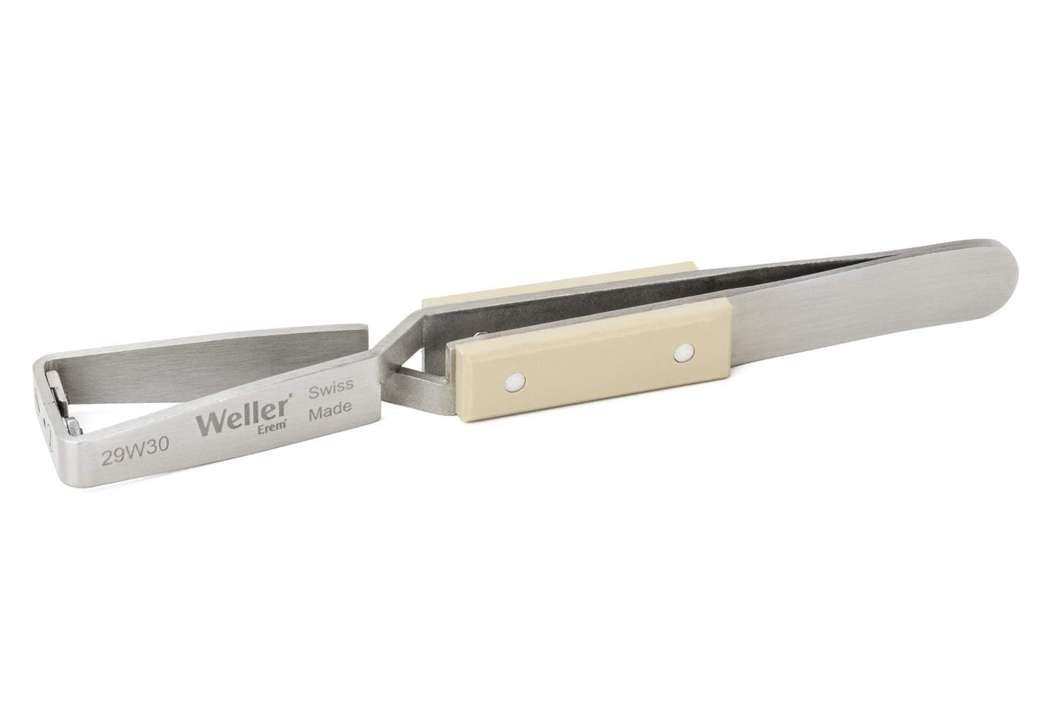 Weller Erem 29W30 Stainless Steel Flat Very Fine Tweezer, 4.75