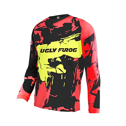 Uglyfrog Bike Wear Mens Downhill Jersey Rage MTB Cycling Top Cycle Long Sleeve