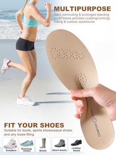 50% Off MARRDO Leather Sockless Shoe Insoles - Shock Absorption - Image 7