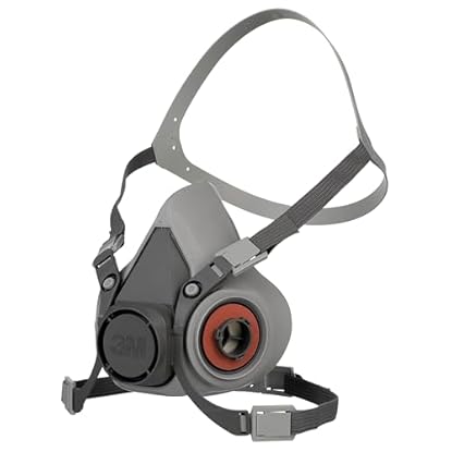 Foto di 3M 6100M Respiratore a Semimaschera anti-gas/anti-fumo Riutilizzabile, Misura Piccola, Certificato EN di sicurezza, Taglia M
