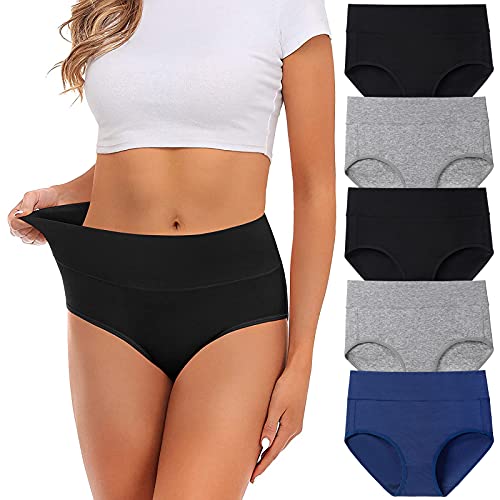 UMMISS Women's Underwear,Soft Cotton Briefs,Comfort Breathable Soft Underpants 5 Pack XXL