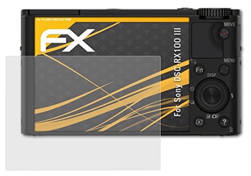 atFoliX Screen Protector compatible with Sony DSC-RX100 III Screen Protection Film, anti-reflective and shock-absorbing FX Protector Film (3X)