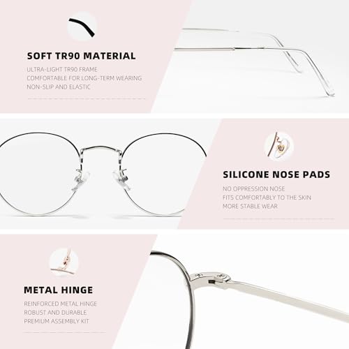 Image of KINGSEVEN Anti-Blue Light Glasses,Ultra-Light Frame Glasses For Men And Women, Prevent Eye Fatigue And UV Glare