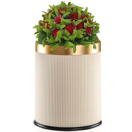 Yatmung Dog Poop Trash Can Outside - 2.6 Gal Small Pet Waste Container with Lid - Outdoor Poop Garbage Can - Front Porch, Backyard, Waste Bin for Dog Poop - Plant Styled Dog Poop Bucket - Cream Yatmung Dog Poop Trash Can Outside - 2.6 Gal Small Pet Waste Container with Lid - Outdoor Poop Garbage Can - Front Porch, Backyard, Waste Bin for Dog Poop - Plant Styled Dog Poop Bucket - Cream