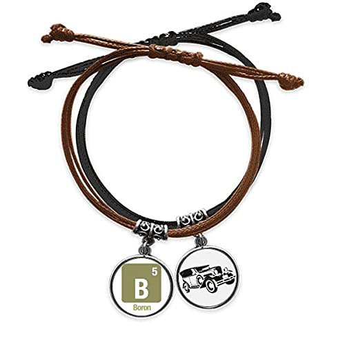Bracelet Bore science en corde et cuir pour un style geek décontracté au quotidien