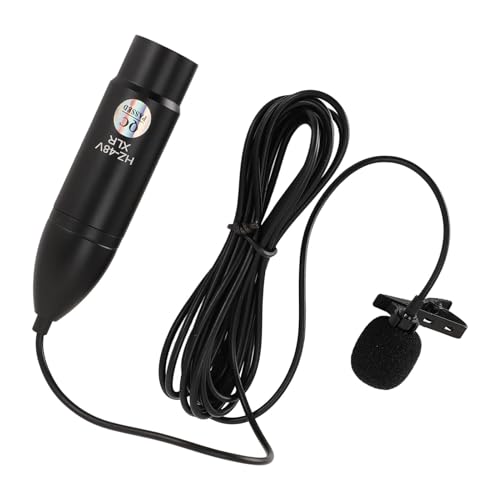 Micrófono Lavalier XLR de 3 pines con alimentación Phantom de 48V para grabaciones mono