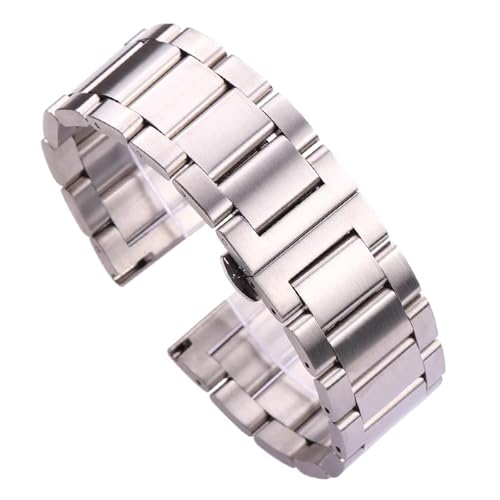 Bracelet de rechange en métal massif HuanJ de 22mm, maillons ajustables avec outil