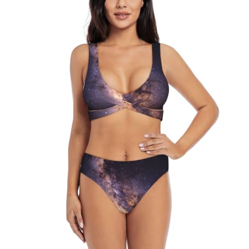 Maillot de bain deux pièces Blue Star Night triangle réglable