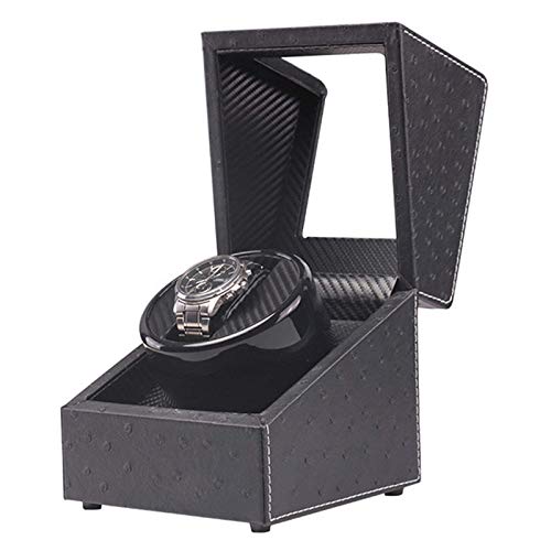 Boîte de rangement rotative pour montre automatique mécanique noire