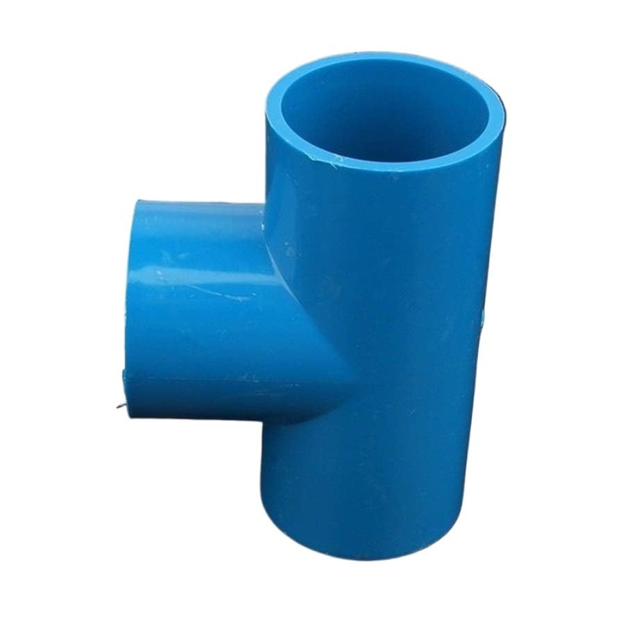 Raccords de tuyau en PVC, 5 connecteurs de tuyau en PVC de 20 mm ~ 50 mm, pièces d'alimentation en eau, raccords d'irrigation pour la maison, le jardin, l'aquarium, la fontaine (bleu, 40 mm)