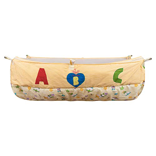 Image of Dazzle Born Baby khoya Cradle Cloth Baby zoli with Mosquito net ((Yellow)